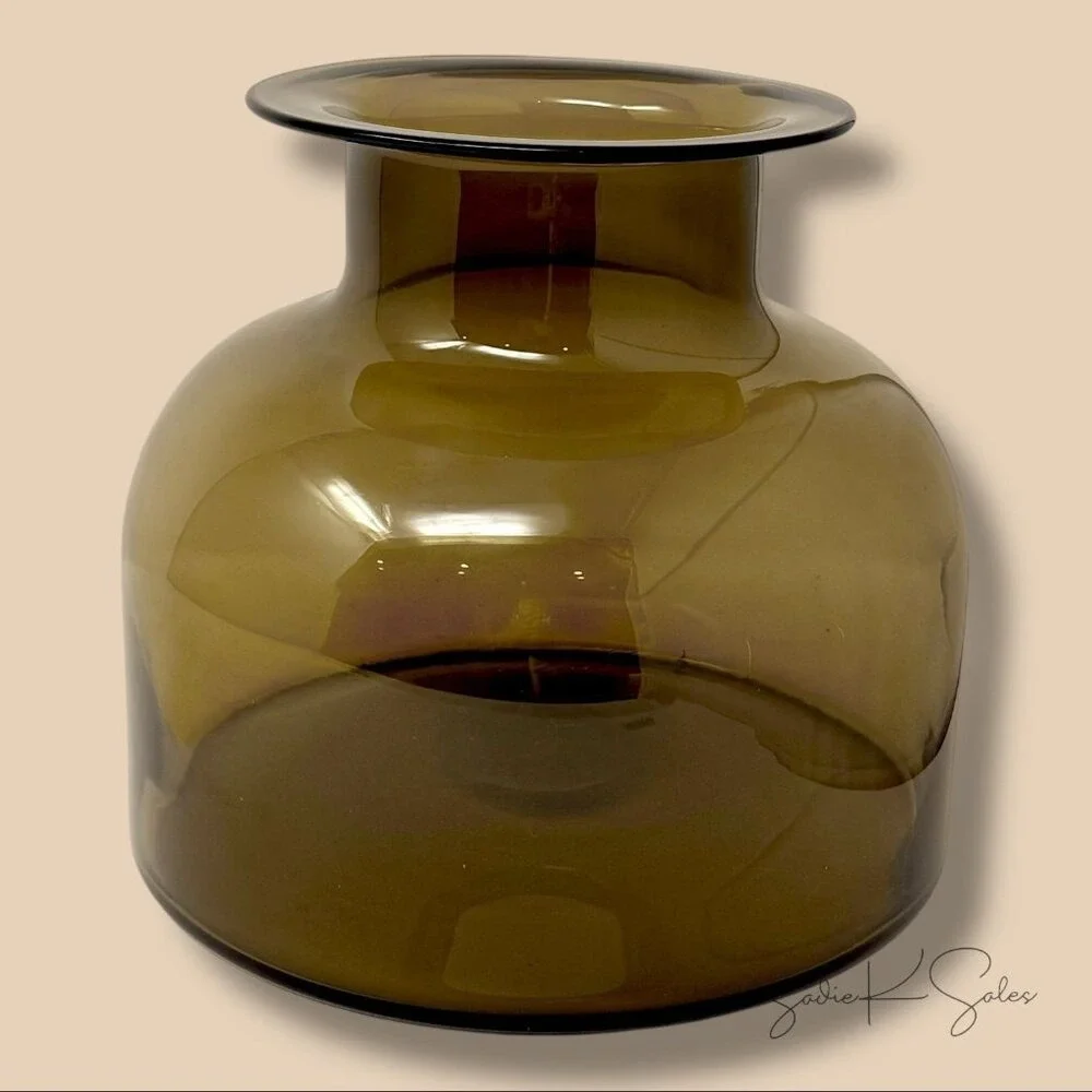 9x10 Smoked Glass Vase Brown‎ – Threshold Studio McGee, Target 2021 NIB